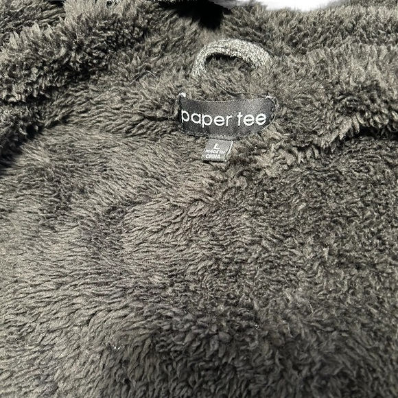 Paper Tee Women’s Hooded Parka Coat Sz Lrg - Picture 8 of 13